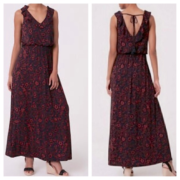 LOFT Dresses & Skirts - Loft Ruffle Tank Floral Maxi Dress